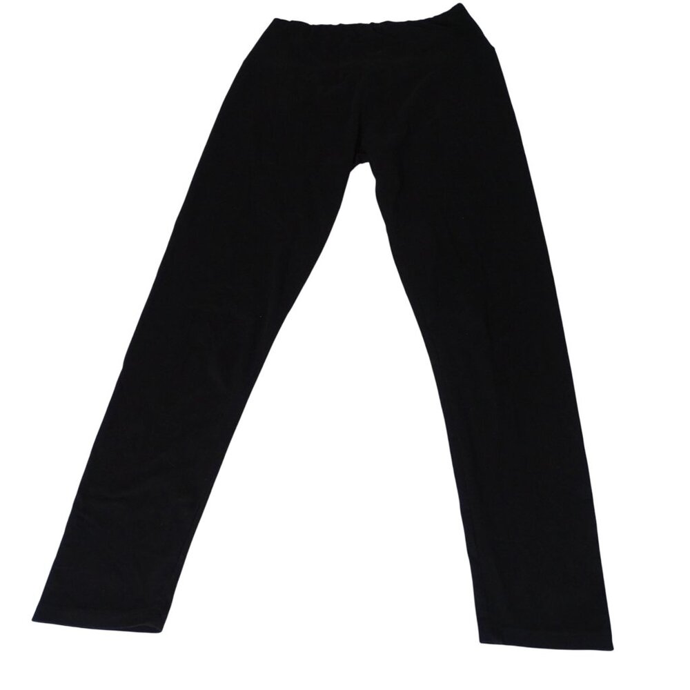 Black Skinny Fitted Ankle Leggings Women Size L XL Casual Lounge Polyester
